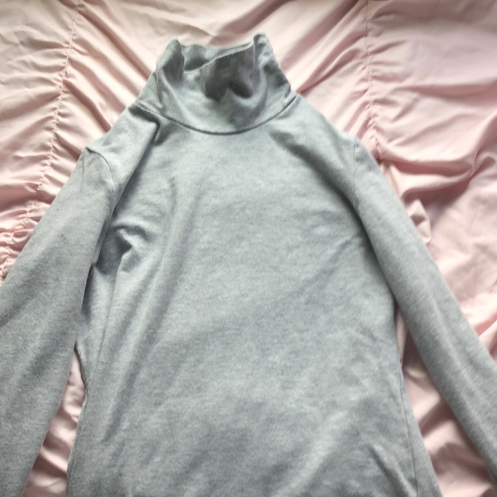 Gray turtleneck